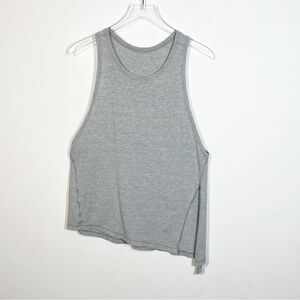 Lululemon Athletica Women's Size 8 Ice Gray Asymmetrical Side Slit Tank Top
